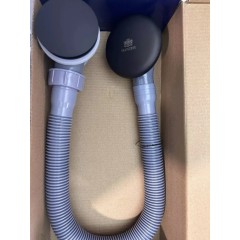 Сифон для ванны автомат GANZER GZ1199-C черный, click-clack (cлив-перелив)