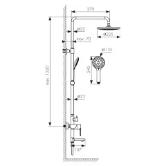 Душевая система KAISER Sena 74182