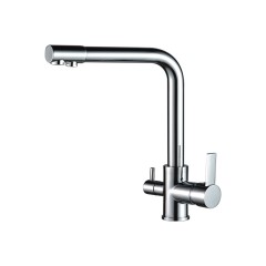 Izer Хром. Смеситель для кухни с подключением фильтра для воды AS-875-06