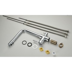 Izer Хром. Смеситель для кухни с подключением фильтра для воды AS-875-06