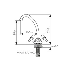 Смеситель KAISER Carlson для кухни 11022