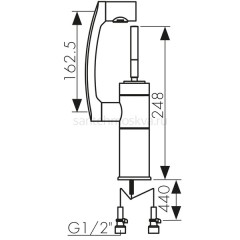 Смеситель KAISER Merkur для раковины 27011
