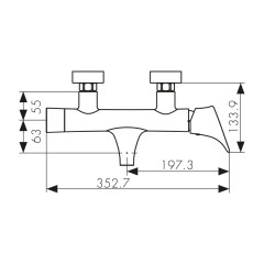 Смеситель KAISER Calla 71022 для ванны