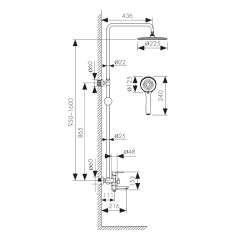 Душевая система KAISER Sonat SX-2060-1