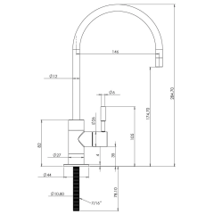 Кран питьевой Atoll A-8883-CP, ATEFCM028 (хром)