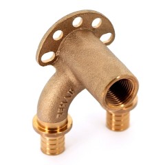 Угольник настенный Rehau Rautitan 14562711001 (водорозетка) со сквозным проходом 20-Rp 1/2-20 RX+