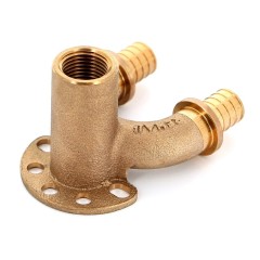 Угольник настенный Rehau Rautitan 14562711001 (водорозетка) со сквозным проходом 20-Rp 1/2-20 RX+