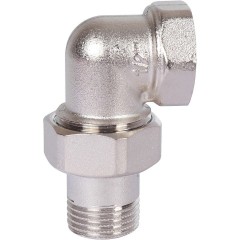 Разъемное угловое соединение ВН 1/2 , (американка) никелированное Италия