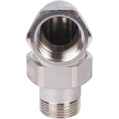 Разъемное угловое соединение ВН 3/4 , (американка) никелированное Италия