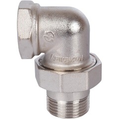 Разъемное угловое соединение ВН 1 , (американка) никелированное Италия