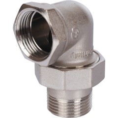 Разъемное угловое соединение ВН 1 , (американка) никелированное Италия