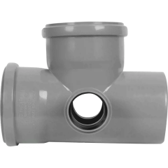 Крестовина двухплоскостная 110х50х50х110 на 87 градусов для канализации (пятерник), Политэк