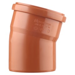 Отвод d110 мм 15° для наружной канализации