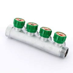 Коллектор FAR FK 3824 3412TP регулирующий проходной ВР-НР 3/4 х1/2 с 4 отводами