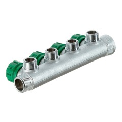 Коллектор FAR FK 3824 3412TP регулирующий проходной ВР-НР 3/4 х1/2 с 4 отводами