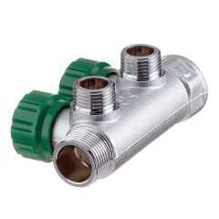 Коллектор FAR FK 3821 3412TP регулирующий проходной ВР-НР 3/4 х1/2 с 2 отводами