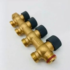Регулирующий проходной коллектор Zeissler 3/4 х3/4 с 4 отводами ZSc.403.0504E