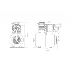 Насосная станция Джилекс ДЖАМБО 60/35 Н-24, с гидроаккумулятором