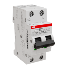 Дифавтомат ABB DS201 C16 AC30 (2П C 16A 30mA тип AC)