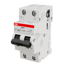 Дифавтомат ABB DS201 C16 AC30 (2П C 16A 30mA тип AC)