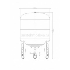 Расширительный бак для водоснабжения Джилекс В 80 Хит