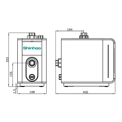 Самовсасывающая насосная установка Aquamaster 3-45, 10 бар, 6,2 м³/ч, 600 Вт, Shinhoo 72111001