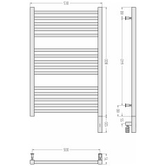 Электрический полотенцесушитель Сунержа Модус 3.0 800x500 МЭМ 00-5701-8050