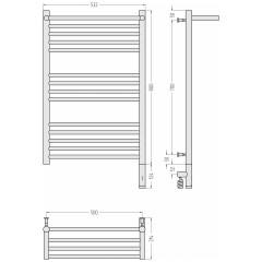 Электрический полотенцесушитель Сунержа Богема с полкой 800x500 МЭМ (00-5807-8050)
