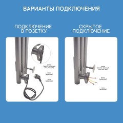 Полотенцесушитель электрический Лидер Сталь 220х1200 графит I-образная