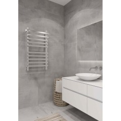 Водяной полотенцесушитель Двин F plaza 800х500 К8 квадрат черный матовый 4657812412796