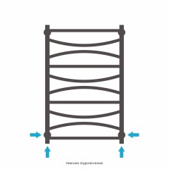 Водяной полотенцесушитель Сунержа Ажур 800x500 (00-0255-8050)