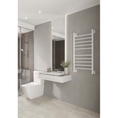 Водяной полотенцесушитель Двин S plaza 800х500 К8 квадрат черный матовый 4657812411836