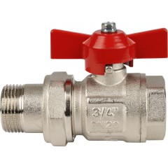 Кран шаровой с разъемным соединением (бабочка) 3/4 IDEAL Itap