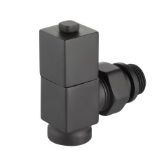 Набор дизайн-вентилей Royal Thermo CUBE 1/2 черный, RTE 56.0009, НС-1422578