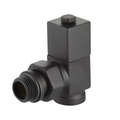 Набор дизайн-вентилей Royal Thermo CUBE 1/2 черный, RTE 56.0009, НС-1422578