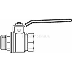 Кран шаровый 1 1/4 НВ маховик из алюминия Optibal Oventrop