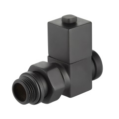 Набор дизайн-вентилей Royal Thermo CUBE 1/2 черный, RTE 56.0006, НС-1422575