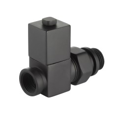 Набор дизайн-вентилей Royal Thermo CUBE 1/2 черный, RTE 56.0006, НС-1422575
