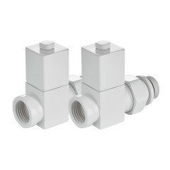 Набор дизайн-вентилей Royal Thermo CUBE 1/2 белый, RTE 56.0005, НС-1422574