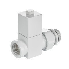 Набор дизайн-вентилей Royal Thermo CUBE 1/2 белый, RTE 56.0005, НС-1422574
