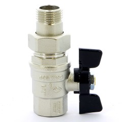 Кран шаровый со сгоном бабочка 1/2 Bugatti