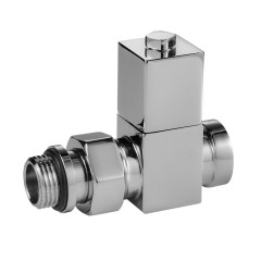 Набор дизайн-вентилей Royal Thermo CUBE 1/2 хром, RTE 56.001, НС-1193189