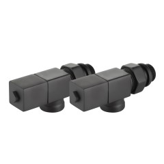 Набор дизайн-вентилей Royal Thermo CUBE 1/2 черный, RTE 56.0004, НС-1422573