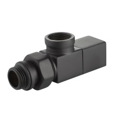 Набор дизайн-вентилей Royal Thermo CUBE 1/2 черный, RTE 56.0004, НС-1422573