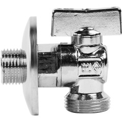 Кран для подключения бачков шаровой c розеткой Bugatti MINNESOTA 1/2х3/4