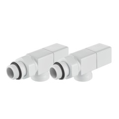 Набор дизайн-вентилей Royal Thermo CUBE 1/2 осевой белый, RTE 56.0003, НС-1422572