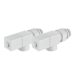Набор дизайн-вентилей Royal Thermo CUBE 1/2 осевой белый, RTE 56.0003, НС-1422572