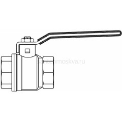 Кран шаровый 1 1/2 ВВ маховик из алюминия Optibal Oventrop