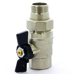 Кран шаровый со сгоном бабочка 1 Bugatti