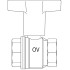 Кран шаровый 3/4 ВВ маховик пластмассовый Optibal Oventrop 1077106